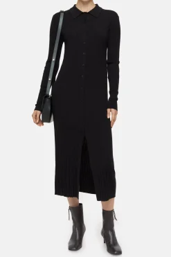 Closed Merino-Silk Blend Knit Dress Black