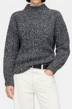 Closed Mouliné knitted jumper Dark grey melange