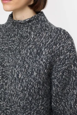 Closed Mouliné knitted jumper Dark grey melange