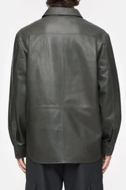 Closed Nappa leather shirt Tapenade grey Online