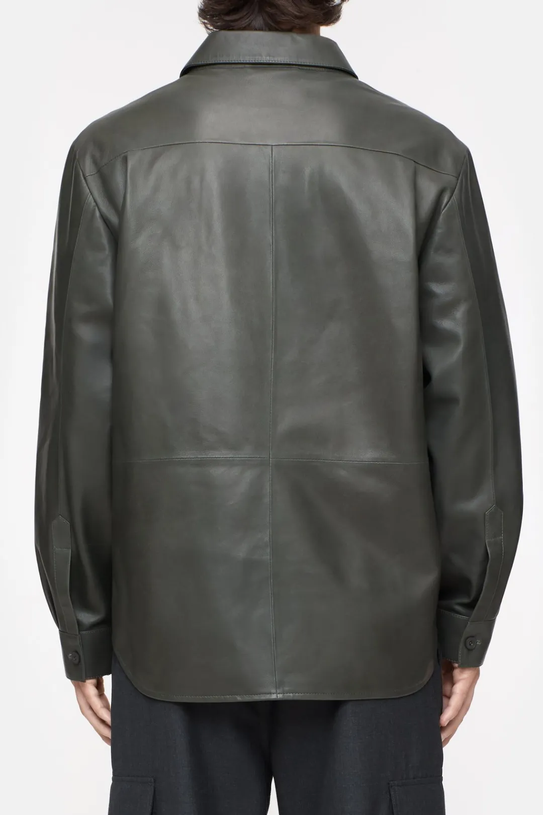 Closed Nappa leather shirt Tapenade grey Online