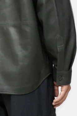 Closed Nappa leather shirt Tapenade grey Online