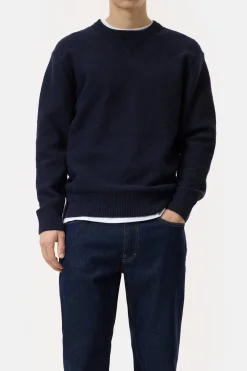 Closed Organic cotton blend jumper Dark night Sale