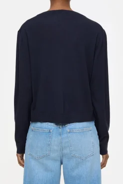 Closed Organic wool fine knit jumper Dark night Discount