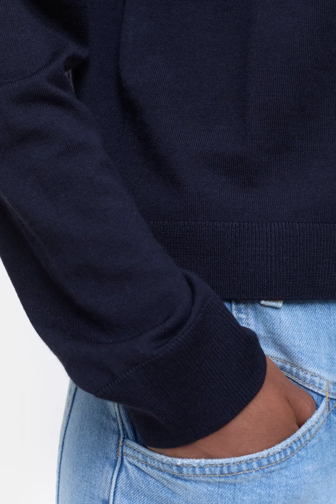 Closed Organic wool fine knit jumper Dark night Discount