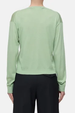 Closed Organic wool fine knit jumper Giada green New