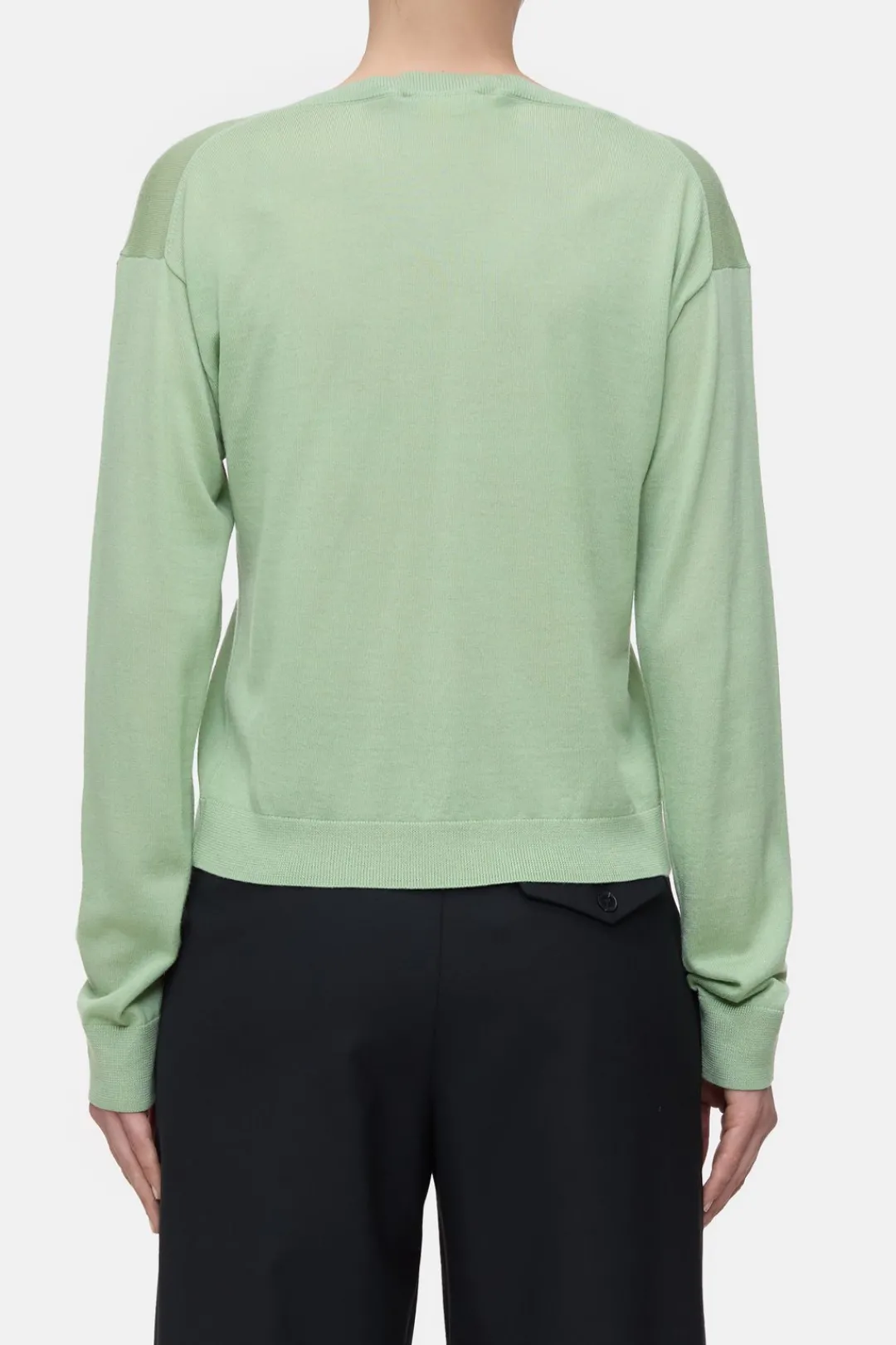 Closed Organic wool fine knit jumper Giada green New