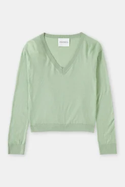 Closed Organic wool fine knit jumper Giada green New