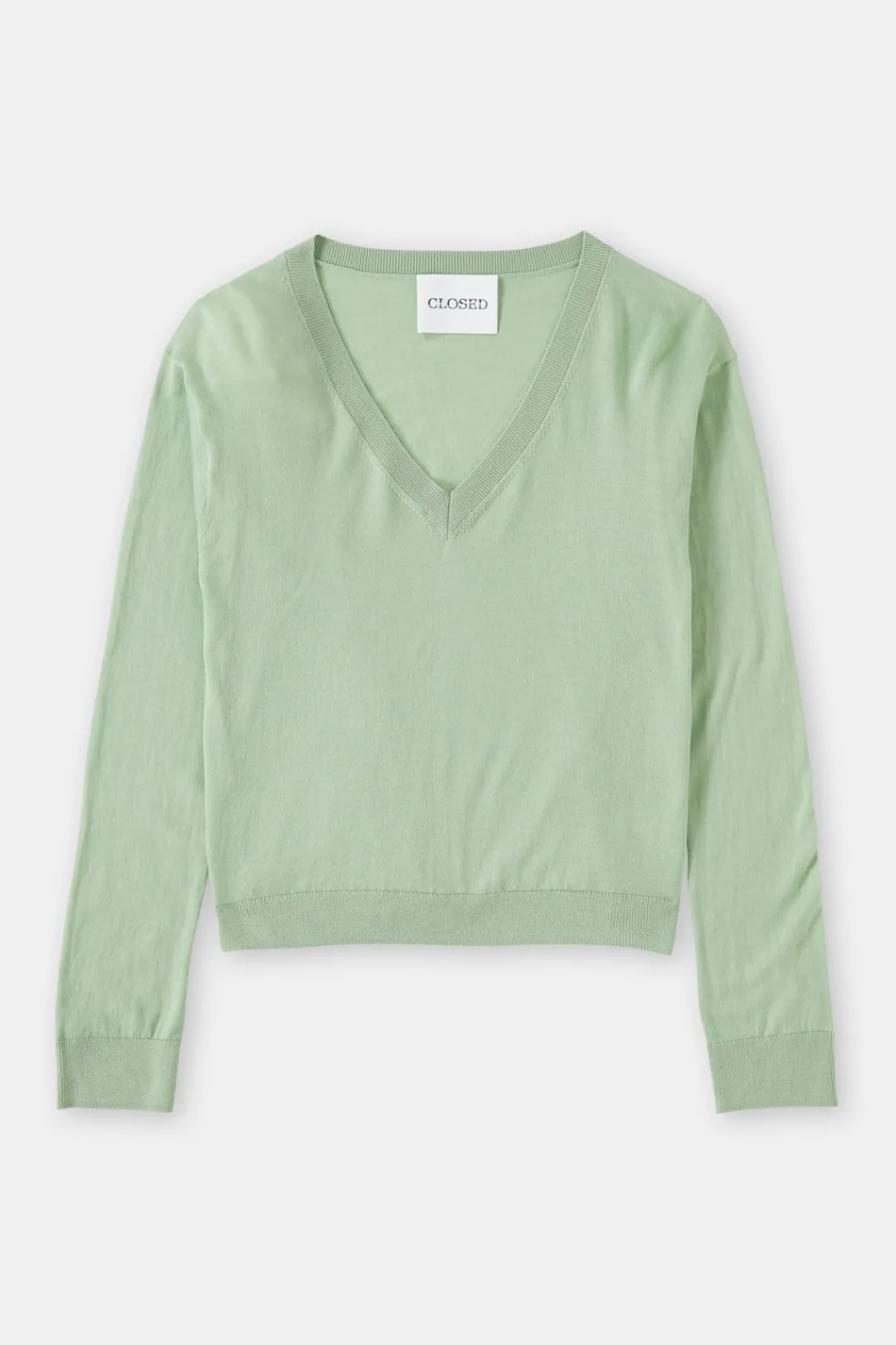 Closed Organic wool fine knit jumper Giada green New