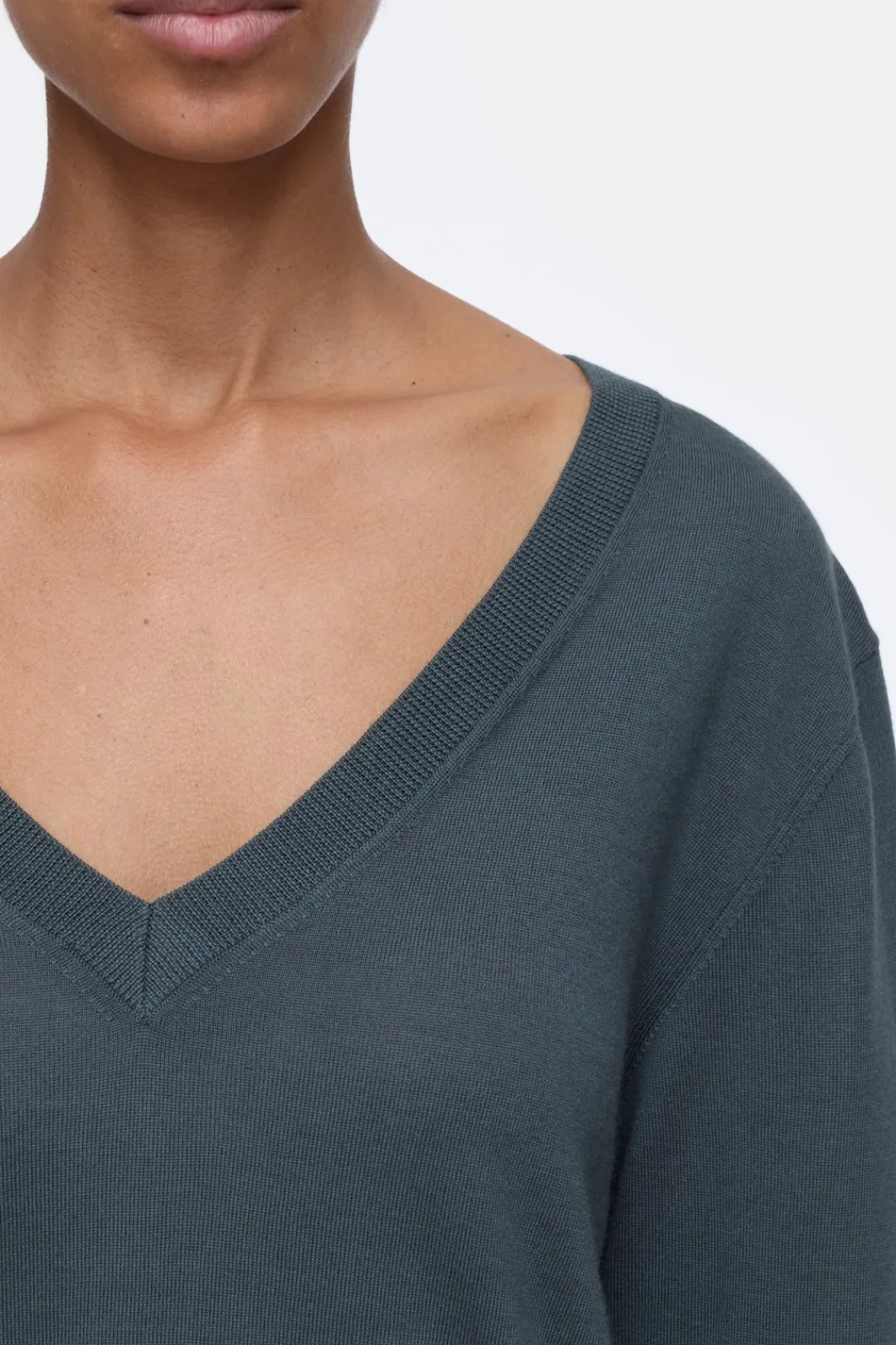 Closed Organic wool fine knit jumper Pini green Sale
