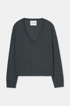 Closed Organic wool fine knit jumper Pini green Sale