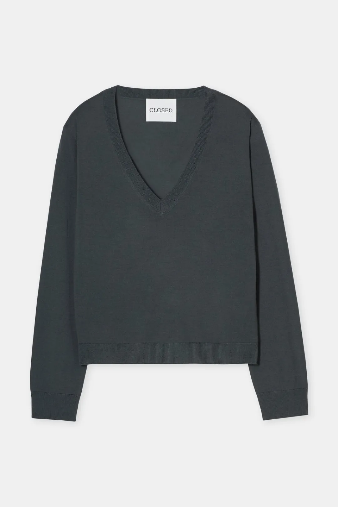 Closed Organic wool fine knit jumper Pini green Sale