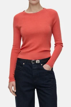 Closed Organic wool jumper Aperol red Discount