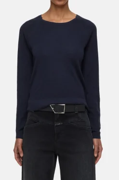 Closed Organic wool jumper Dark night Clearance