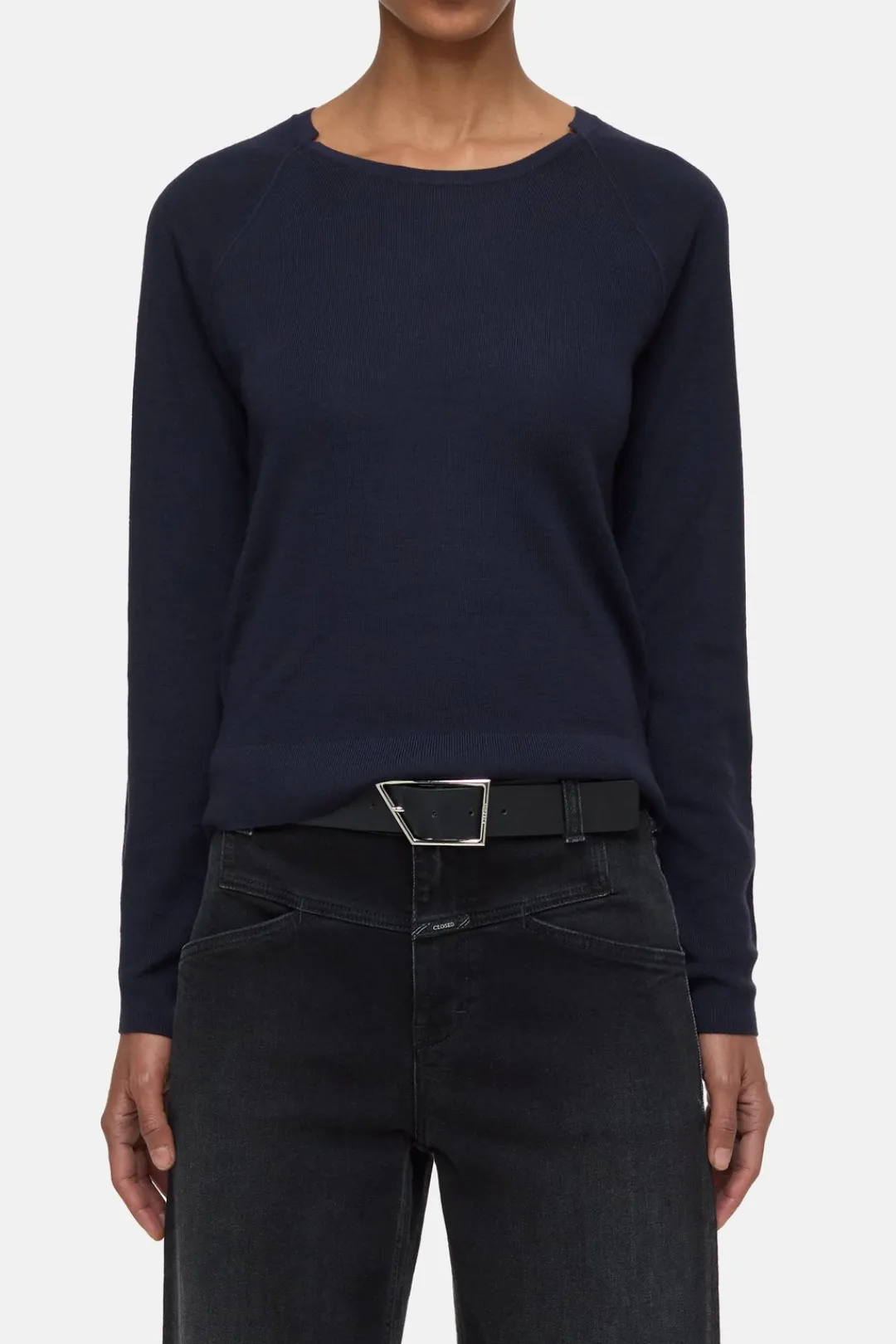 Closed Organic wool jumper Dark night Clearance