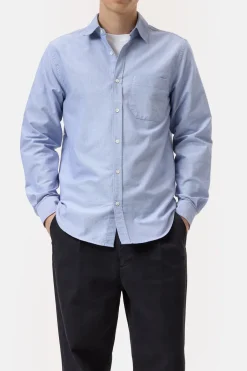 Closed Oxford shirt made from organic cotton Dark night Outlet