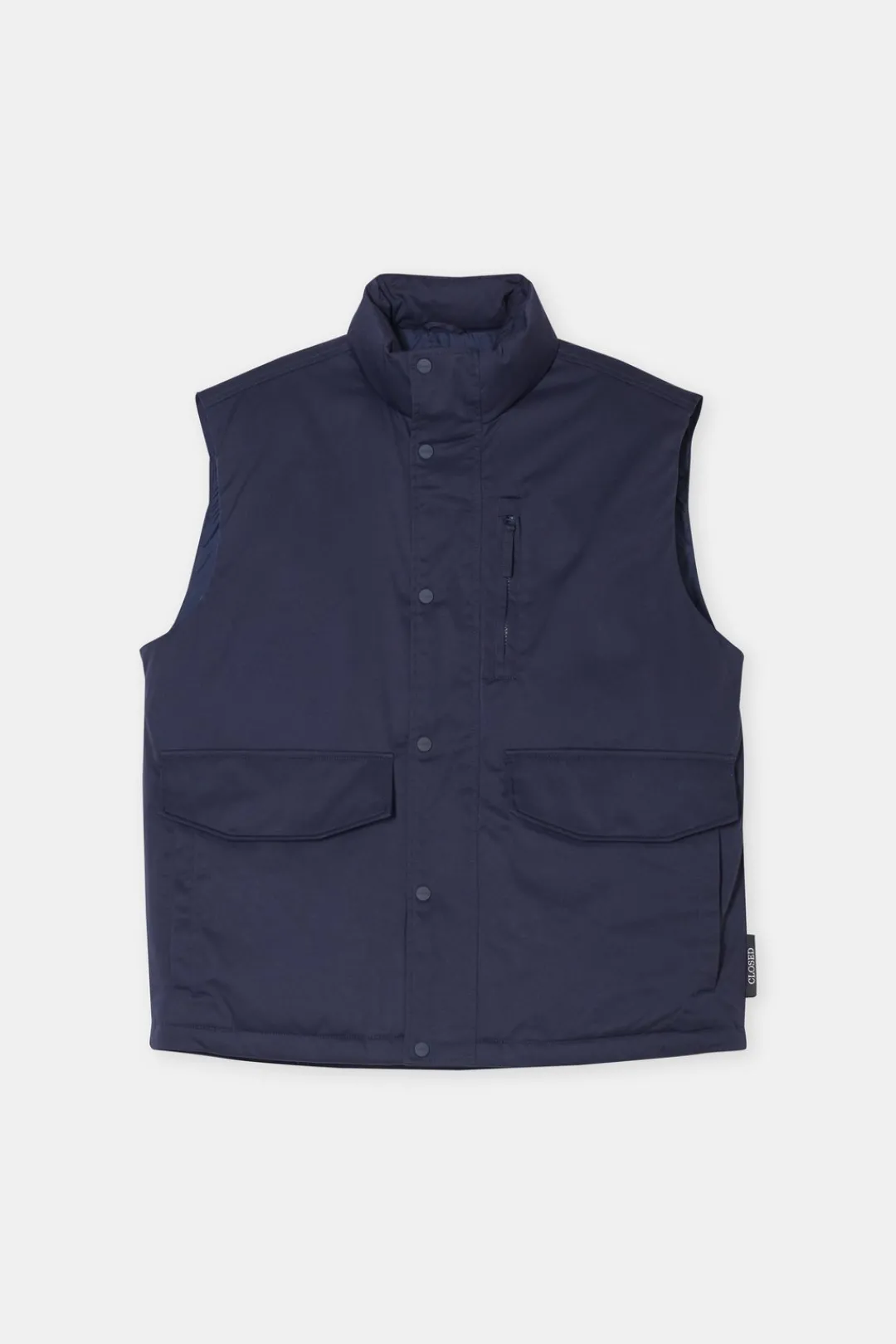 Closed Padded nylon vest Dark night Outlet