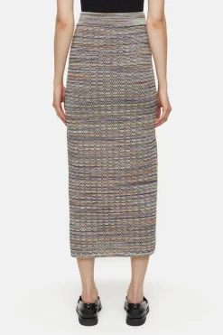 Closed Patterned knitted skirt Heritage grey Outlet