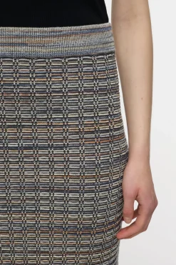 Closed Patterned knitted skirt Heritage grey Outlet