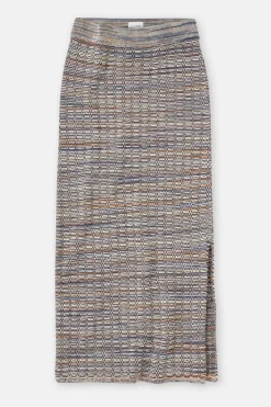 Closed Patterned knitted skirt Heritage grey Outlet