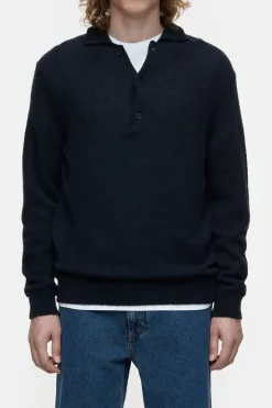 Closed Polo jumper in wool blend Dark night