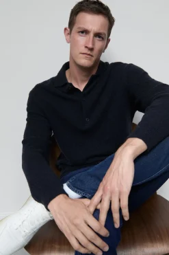 Closed Polo jumper in wool blend Dark night