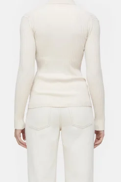Closed Polo long-sleeved shirt Raw silk Best