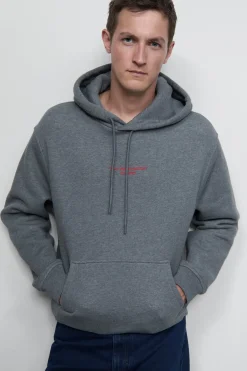 Closed Printed Hoodie Dark grey melange