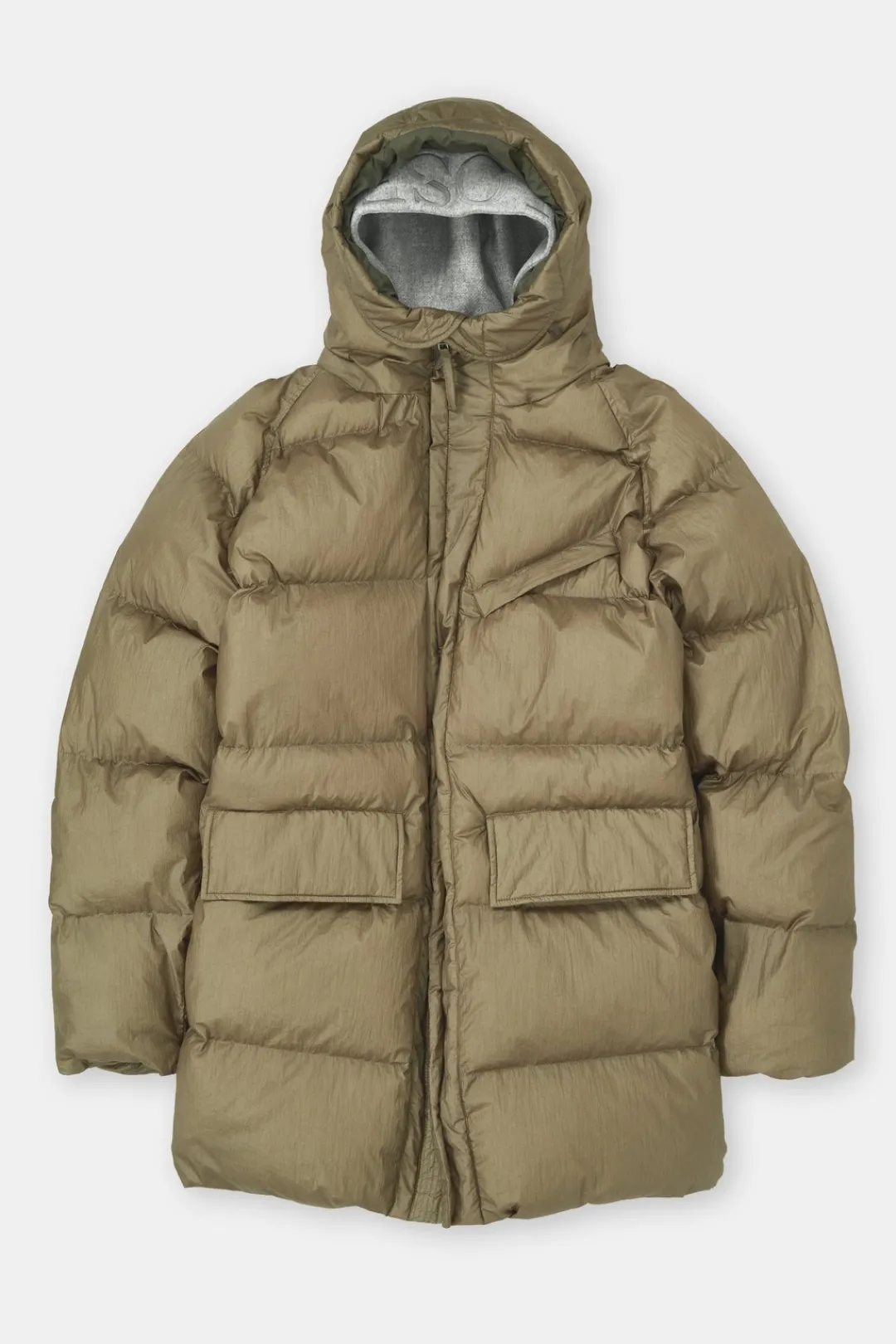 Closed Puffer Coat industrial green