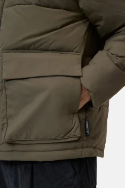 Closed Puffer Jacket Golden moss Sale
