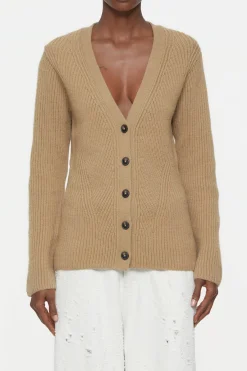 Closed Pure Wool Cardigan dried tabaco New