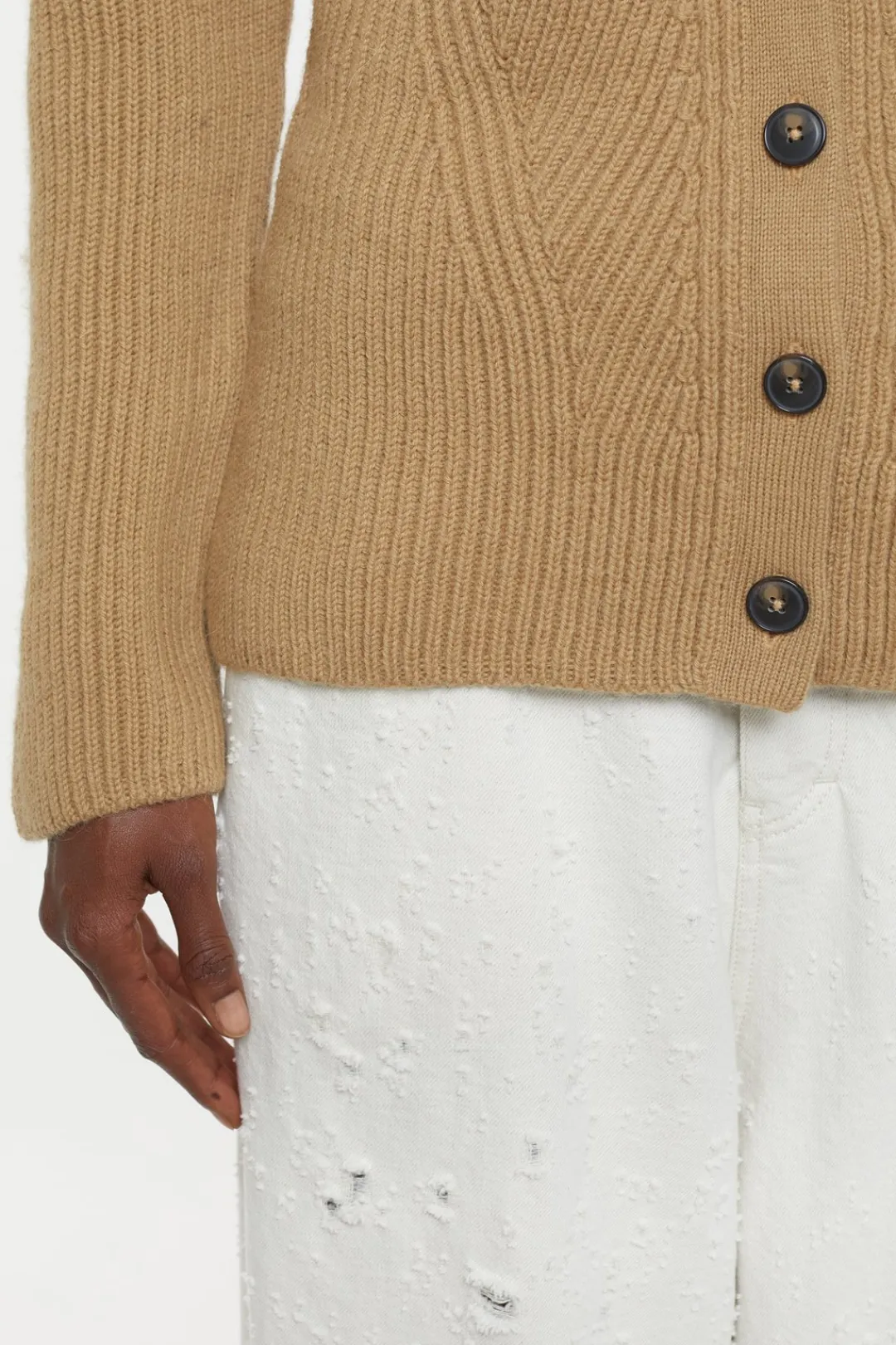 Closed Pure Wool Cardigan dried tabaco New