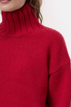 Closed Pure wool jumper Chili pepper red