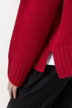 Closed Pure wool jumper Chili pepper red