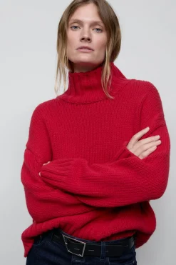 Closed Pure wool jumper Chili pepper red