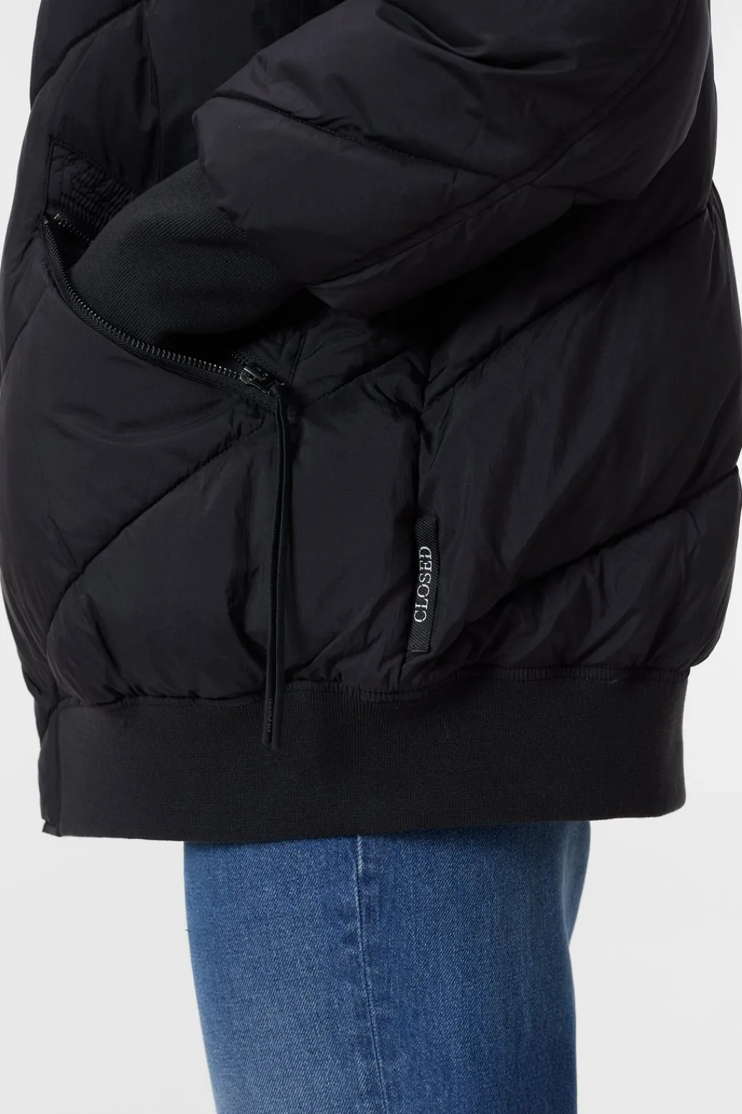 Closed Quilted bomber jacket Black Discount