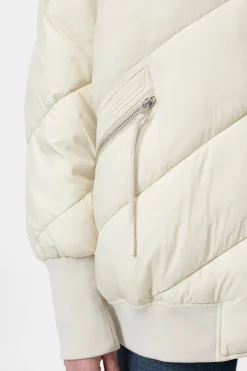 Closed Quilted bomber jacket Shortbread beige
