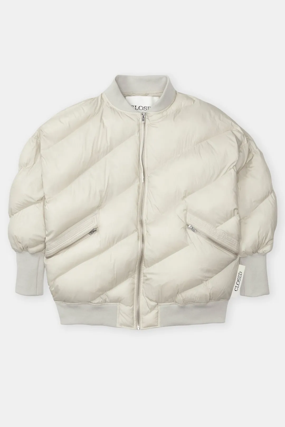 Closed Quilted bomber jacket Shortbread beige