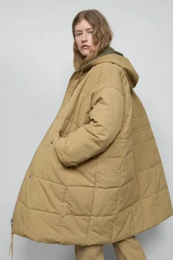 Closed Quilted coat in two-tone Ver green Best