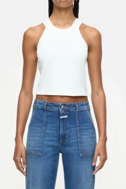 Closed Racer top Ivory Sale