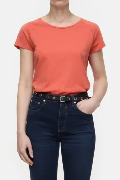 Closed Raglan shortsleeve shirt Aperol red