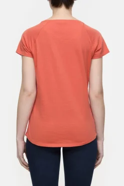 Closed Raglan shortsleeve shirt Aperol red