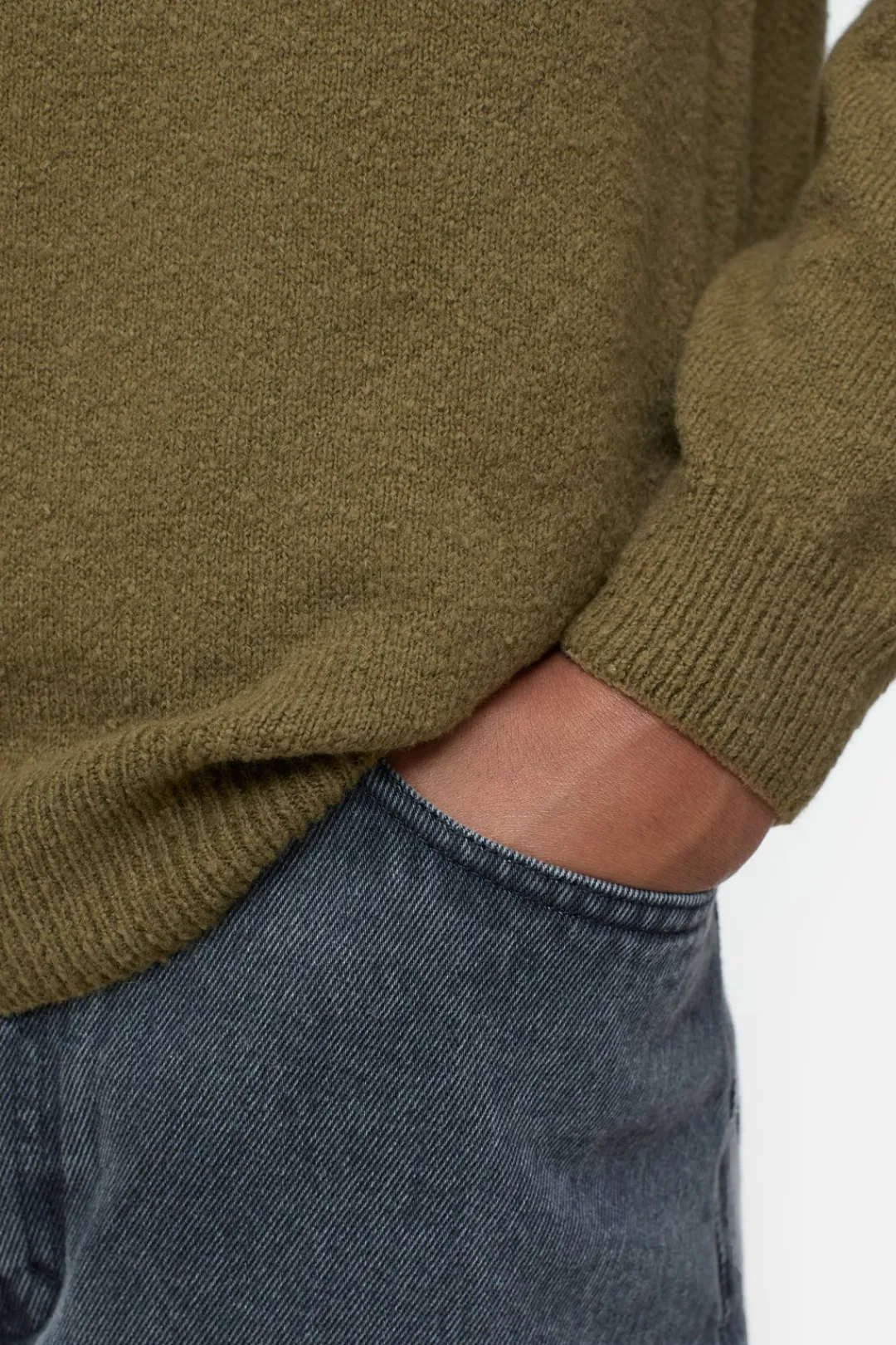 Closed Raglan-pullover Golden moss Online