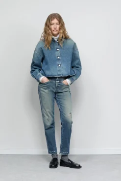 Closed Relaxed Jeans - Style Name Pedal Pusher Mid blue Hot