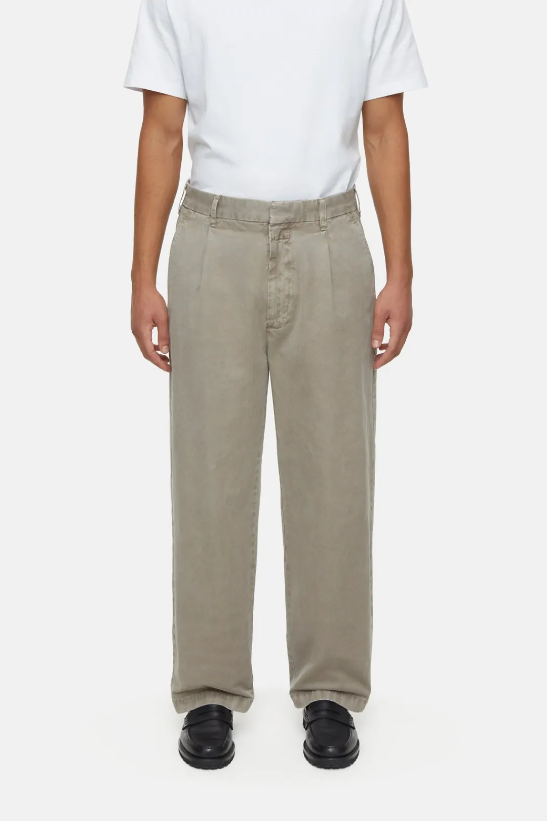 Closed Relaxed Pants - Style Name Blomberg Wide Natural linen New