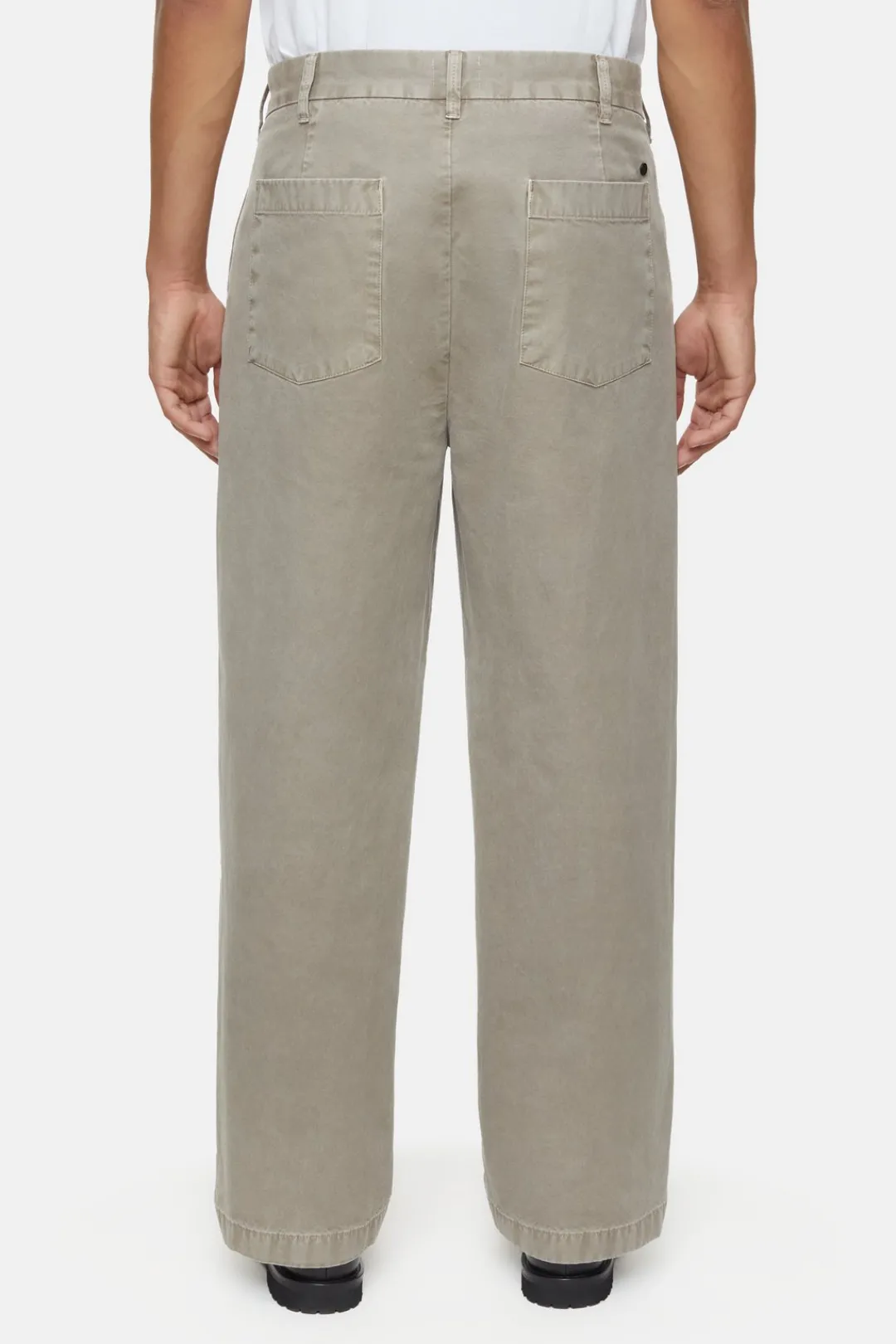 Closed Relaxed Pants - Style Name Blomberg Wide Natural linen New
