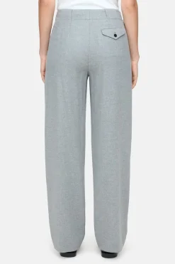 Closed Relaxed Pants - Style Name Mawson Light grey melange Clearance