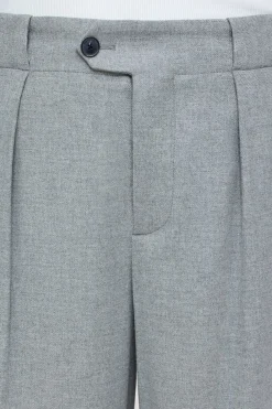 Closed Relaxed Pants - Style Name Mawson Light grey melange Clearance