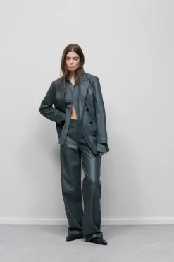 Closed Relaxed Pants - Style Name Jurdy Pini green Hot