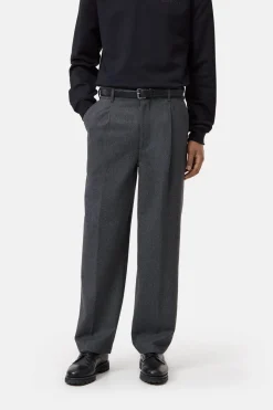 Closed Relaxed Pants - Style Name Blomberg Wide Dark grey melange New